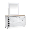 Salt Life Home Windmill Harbour White Whisp and Sand Double Drawer Dresser with Portrait Mirror Sale