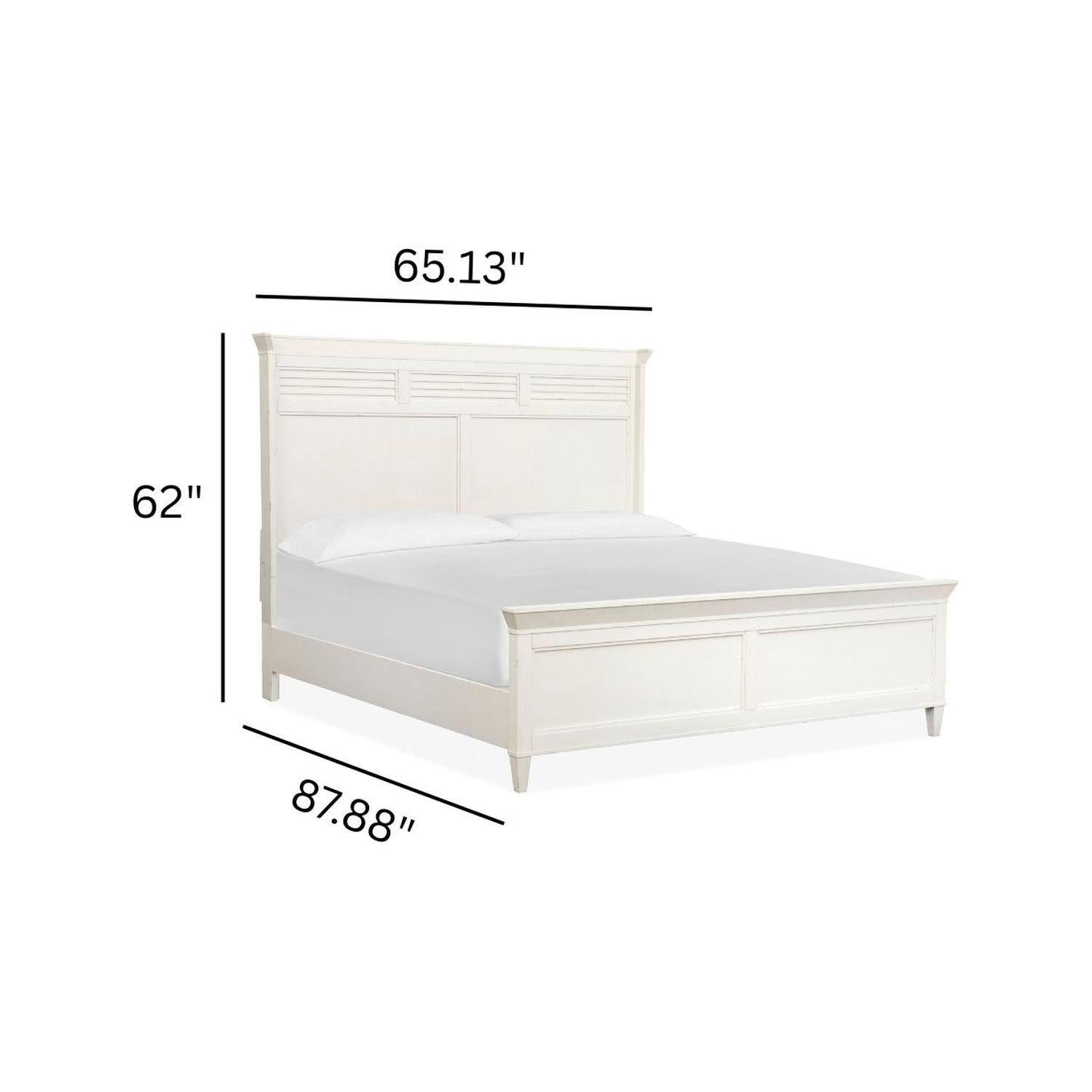 Salt Life Home Echo Isles Sea Pearl and Driftwood Queen Classic Panel Bed