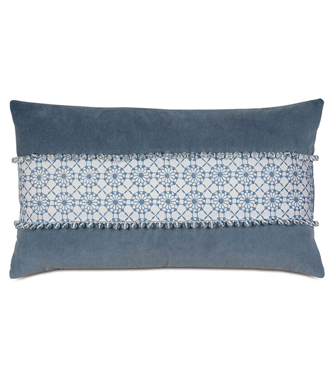 Eastern Accents Penelope Geometric Denim Decorative Pillow