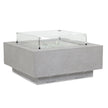 Sunset West Gravelstone Square Fire Table w/ Glass Surround