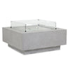 Sunset West Gravelstone Square Fire Table w/ Glass Surround