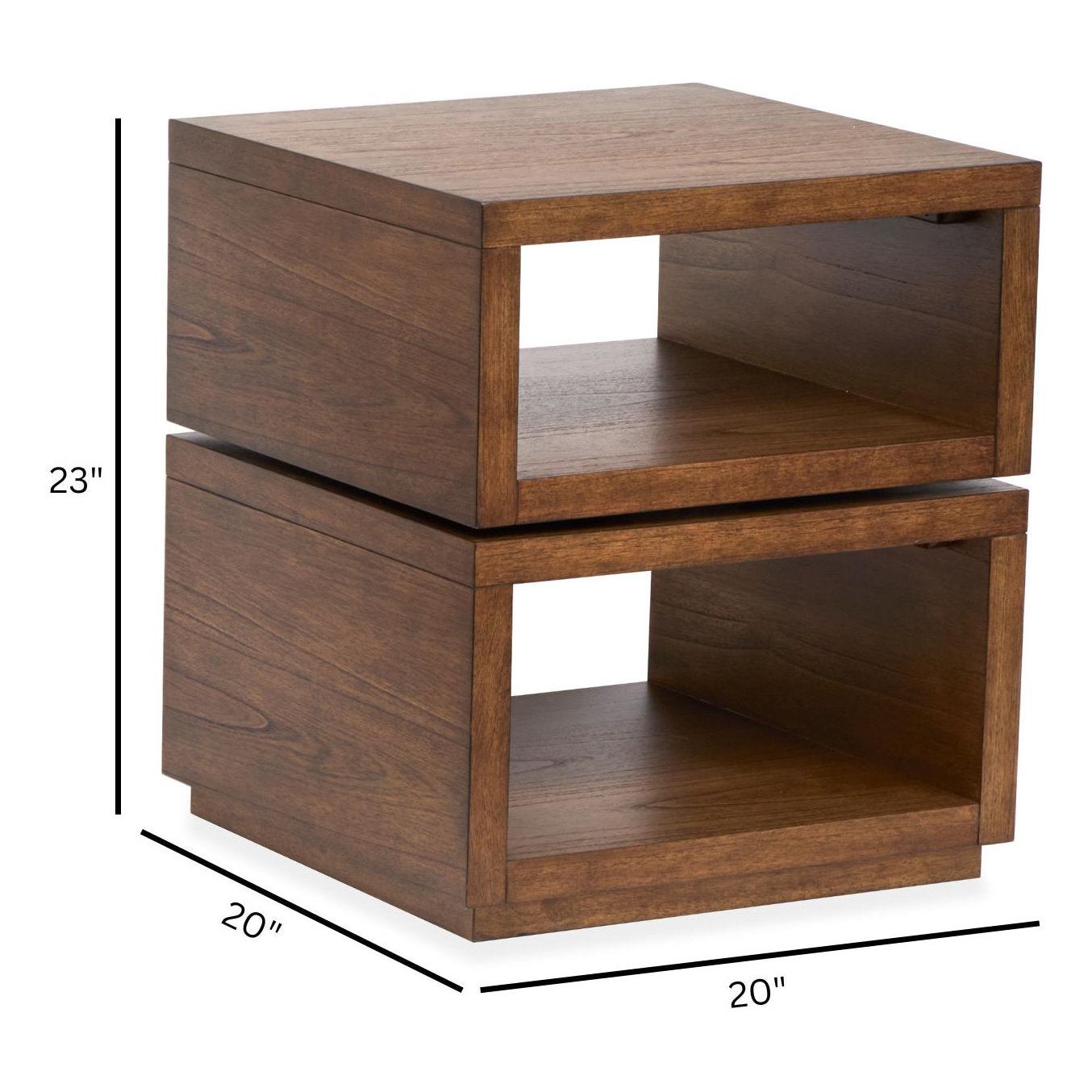 Magnussen Home Newton Cinnamon Square End Table
