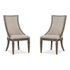 Magnussen Home Lancaster Dovetail Grey Upholstered Arm Chair Set of 2