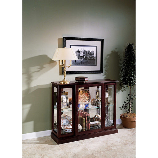 Pulaski Furniture PFC Curios Lighted 1 Shelf Console Display Cabinet