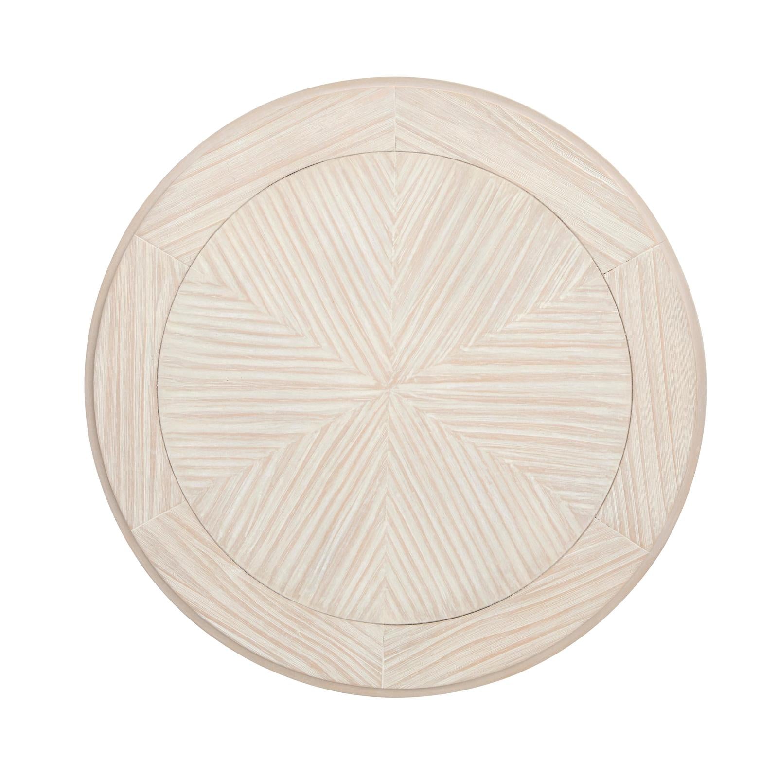 Magnussen Home Bostwick Coconut Cream Round End Table