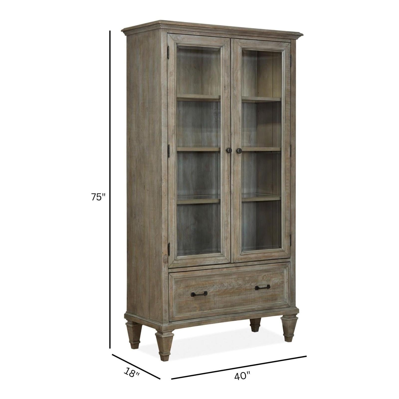 Magnussen Home Lancaster Dovetail Grey Door Bookcase