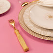 Christofle Pompon Silver Plated Gilded 4-Piece Cutlery Set