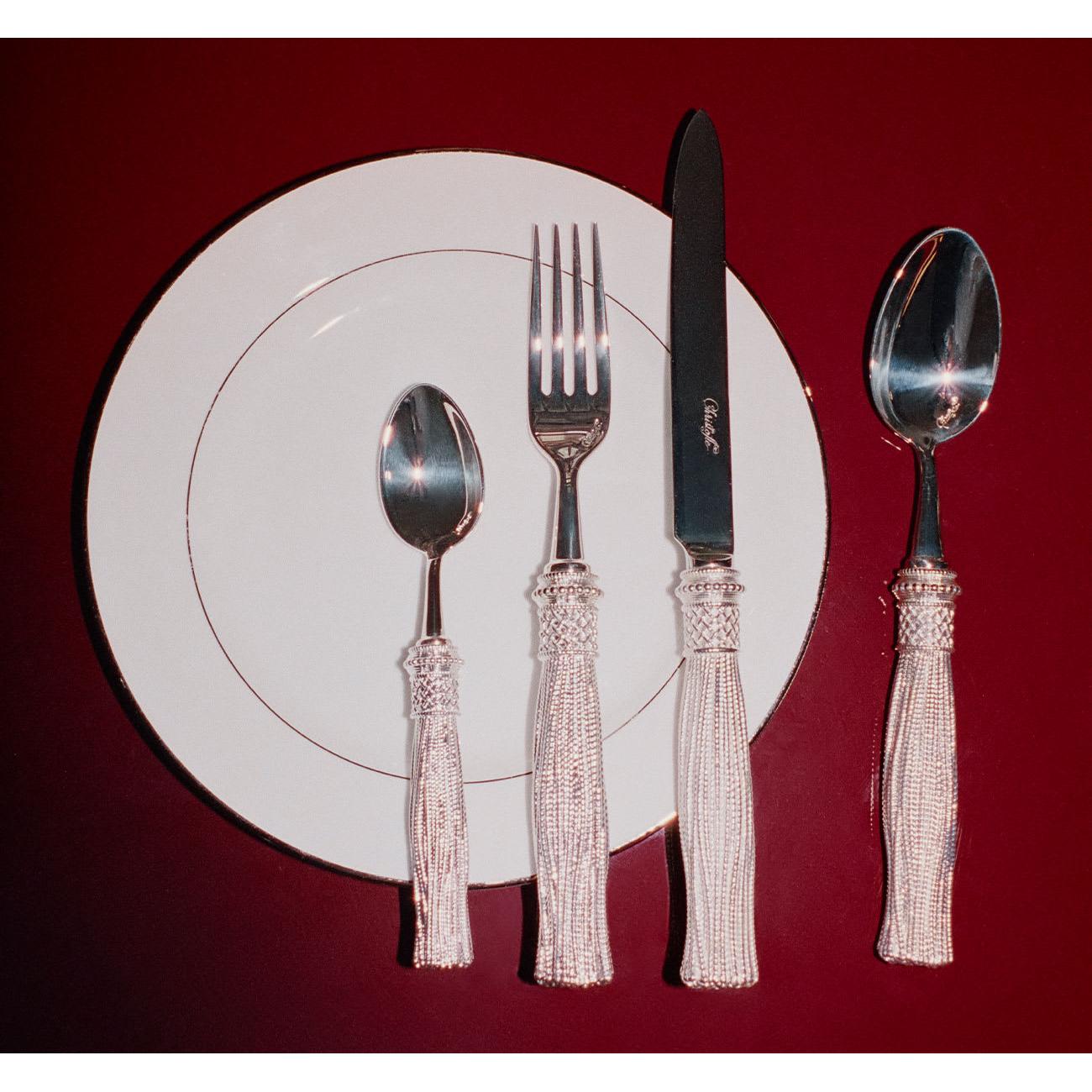 Christofle Pompon Silver Plated 4-Piece Place Setting