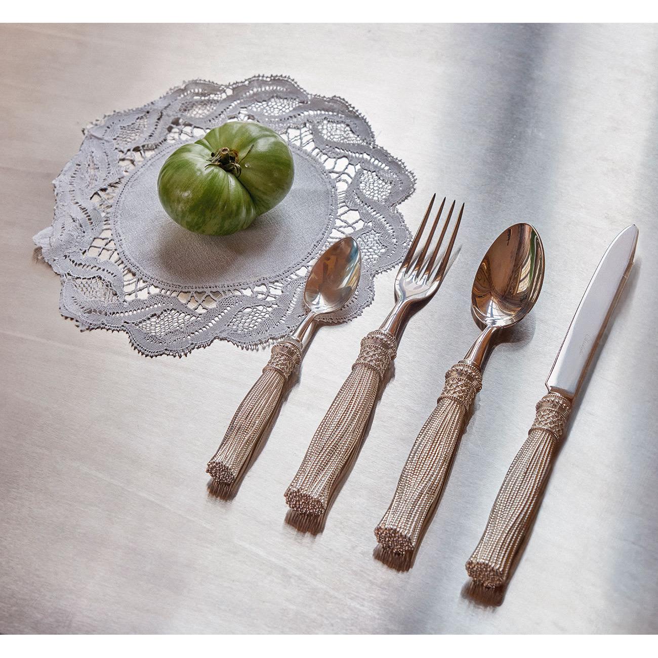 Christofle Pompon Silver Plated 4-Piece Place Setting