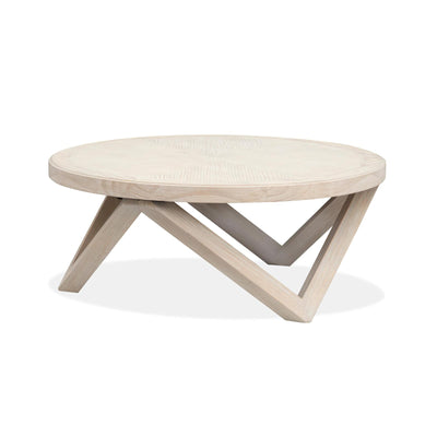 Magnussen Home Bostwick Coconut Cream Round Cocktail Table