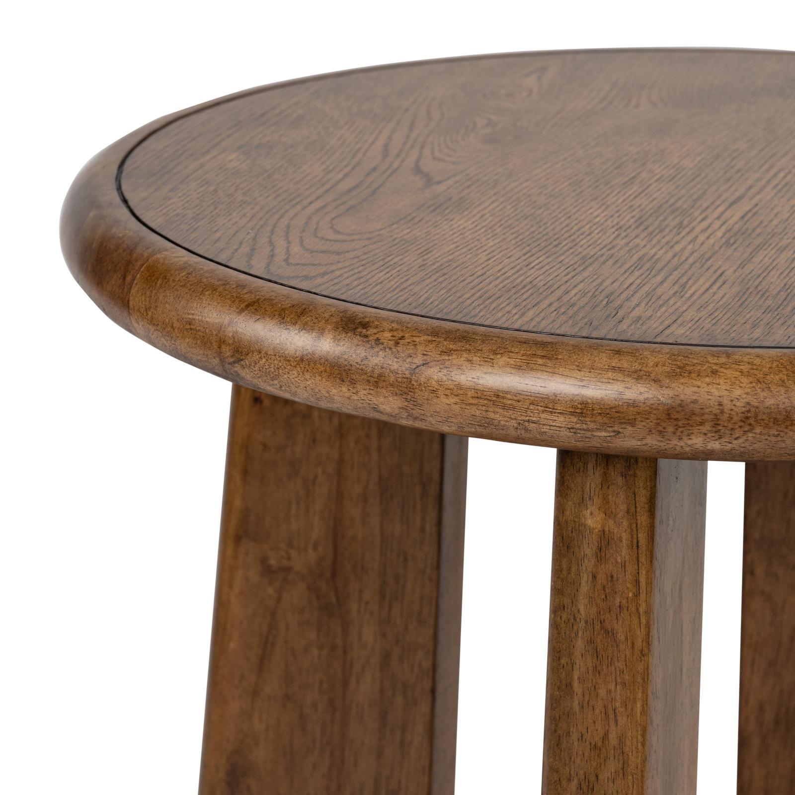 Magnussen Home Tanner Tawny Brown Round End Table
