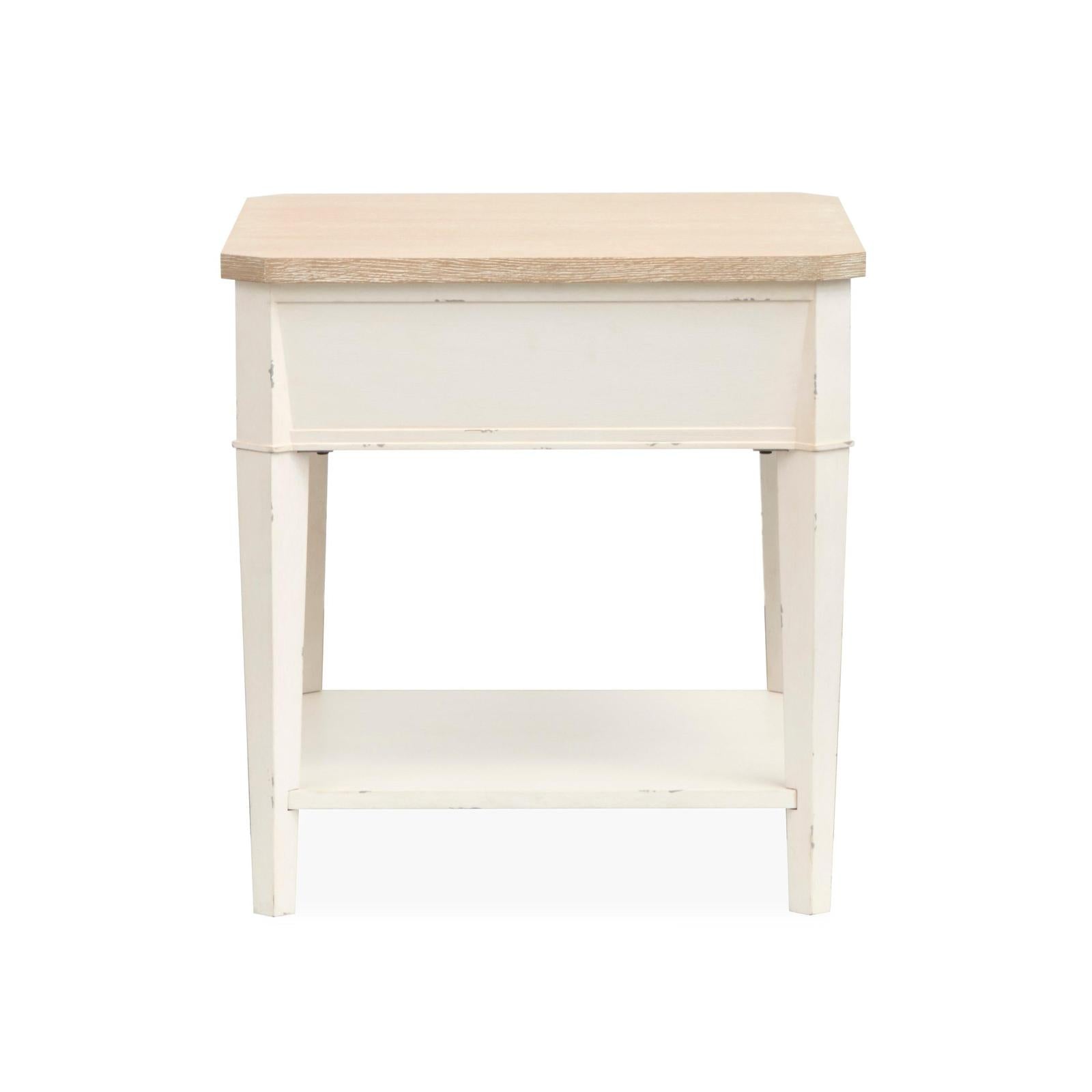 Salt Life Home Echo Isles Sea Pearl and Driftwood Rectangular End Table