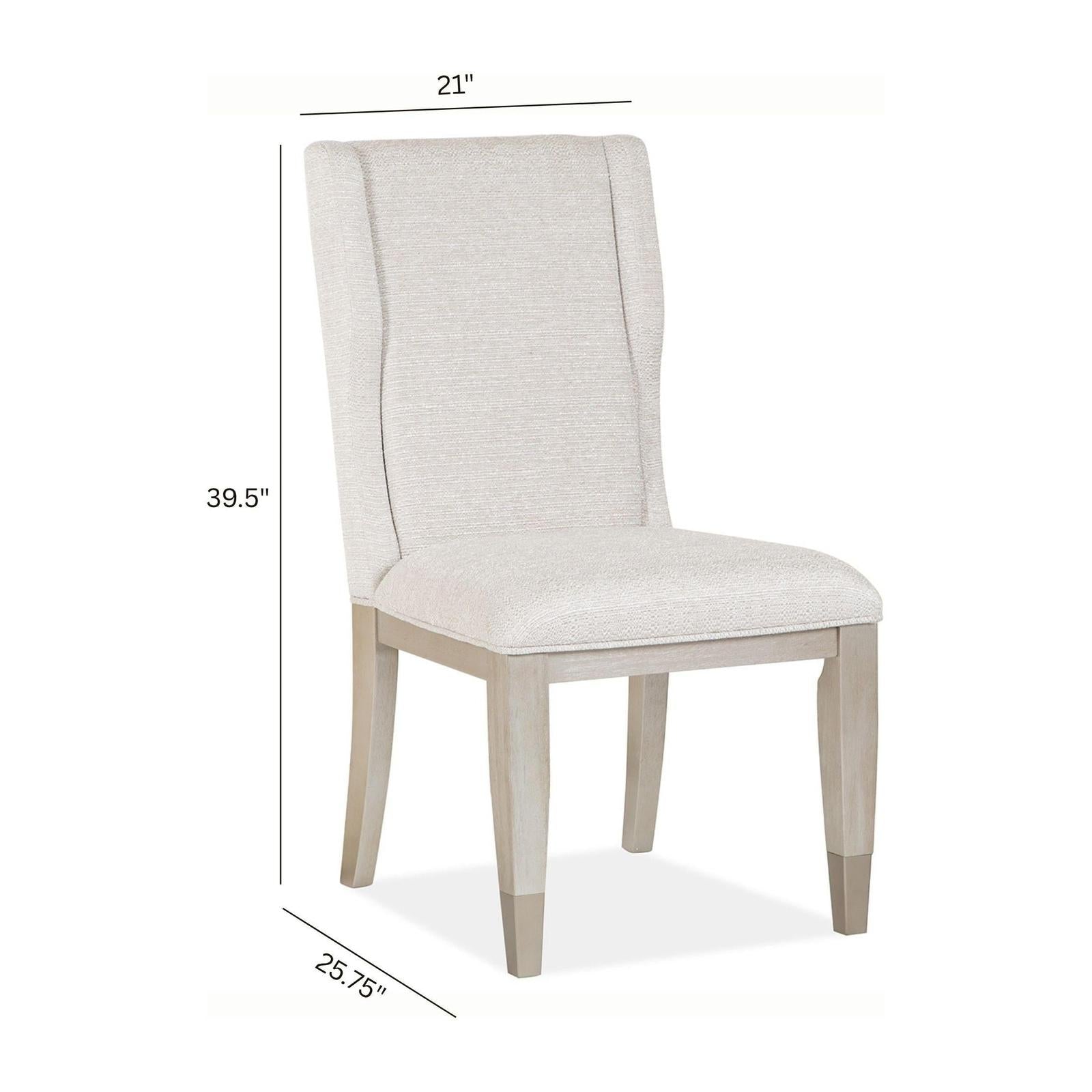 Magnussen Home Lenox Acadia White Upholstered Host Chair Set of 2