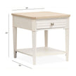 Salt Life Home Echo Isles Sea Pearl and Driftwood Rectangular End Table
