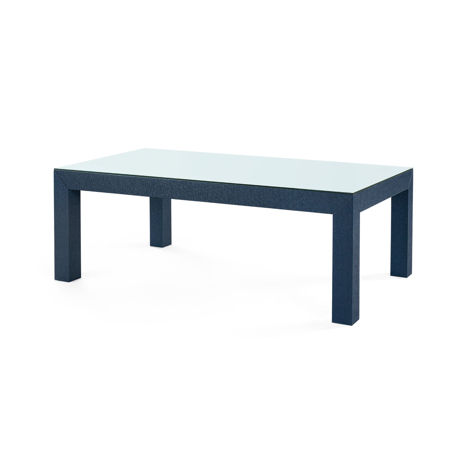 Villa & House Parsons Coffee Table with Glass Top