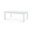 Villa & House Parsons Coffee Table with Glass Top