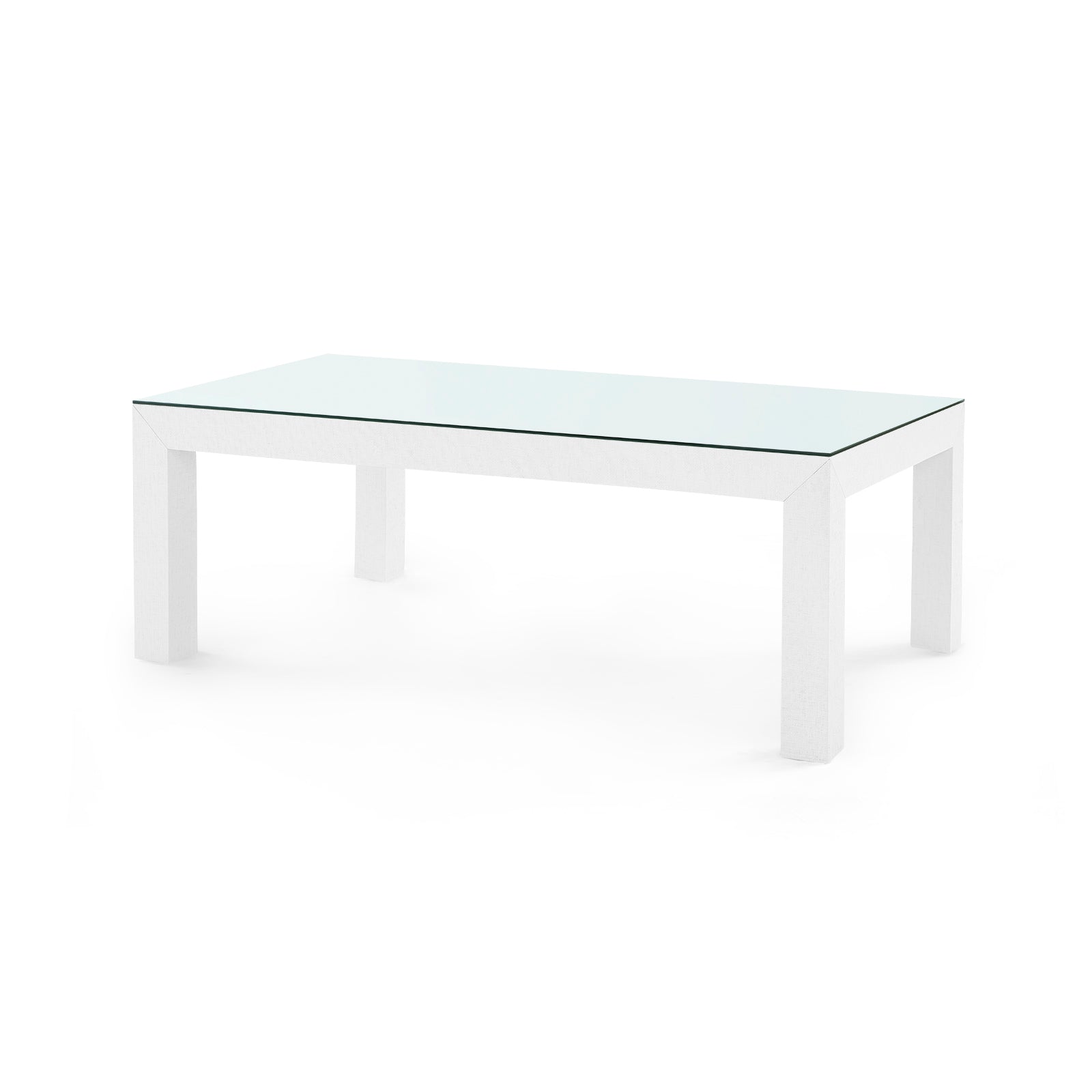 Villa & House Parsons Coffee Table with Glass Top