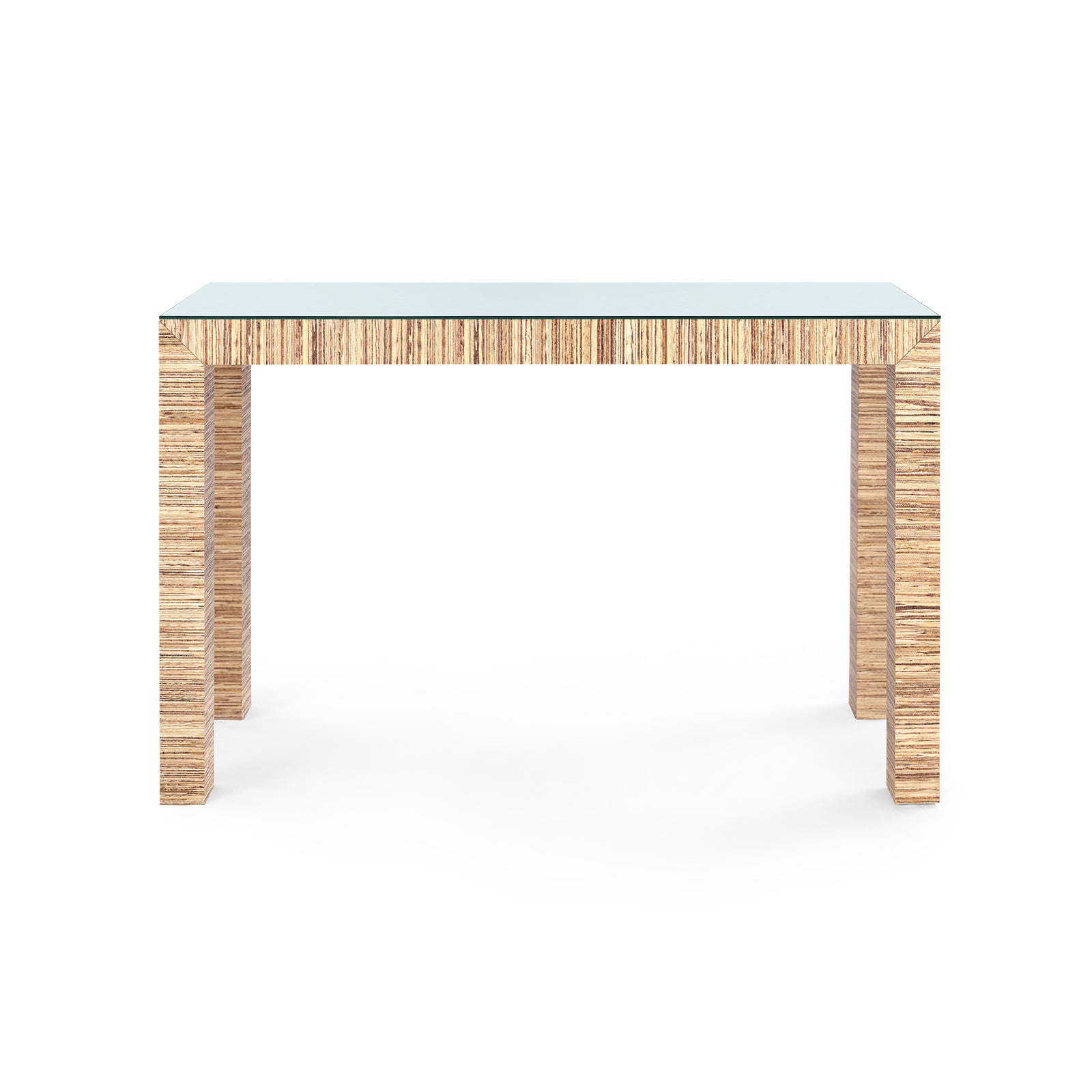Villa & House Parsons Console Table with Glass Top