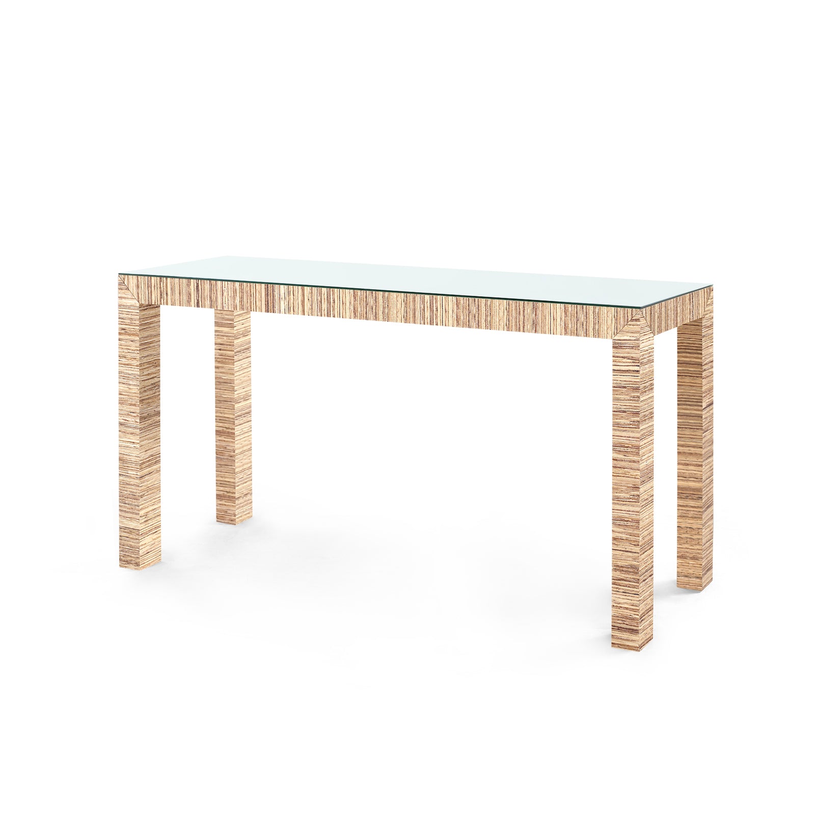 Villa & House Parsons Large Console with Glass Top