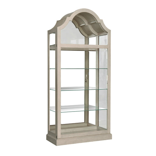 Pulaski Furniture Accents April 2021 Mirrored Back Sliding Door Curio with Puck Light