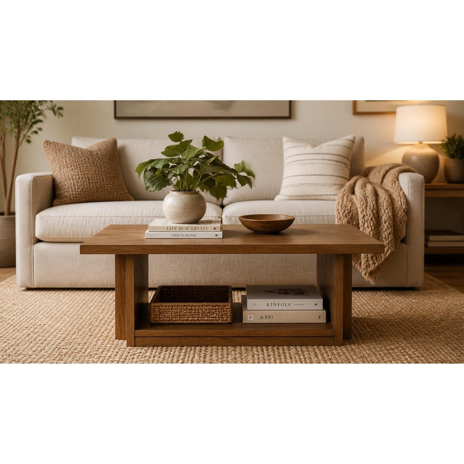 Magnussen Home Marcel Brown Rectangular Cocktail Table