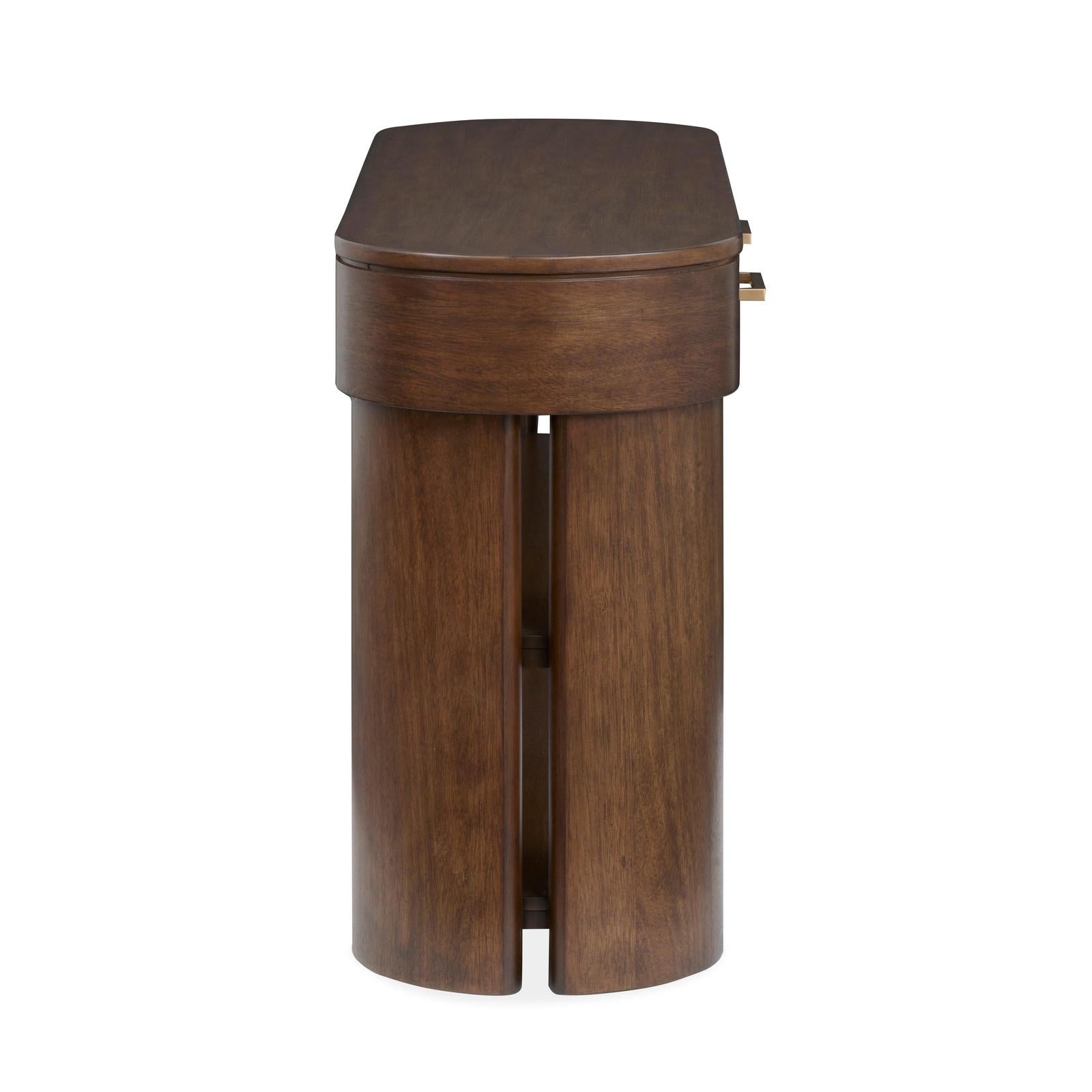 Magnussen Home Holloway Toasted Almond Oval Sofa Table