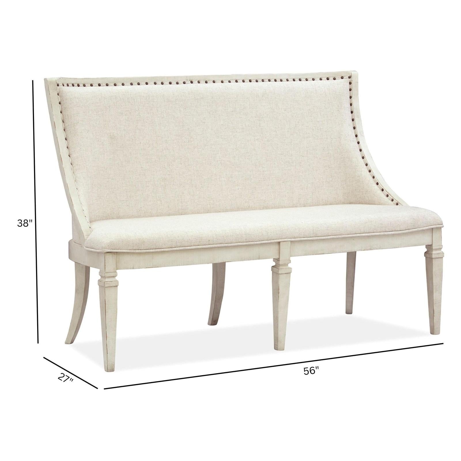 Magnussen Home Newport Alabaster Upholstered Bench