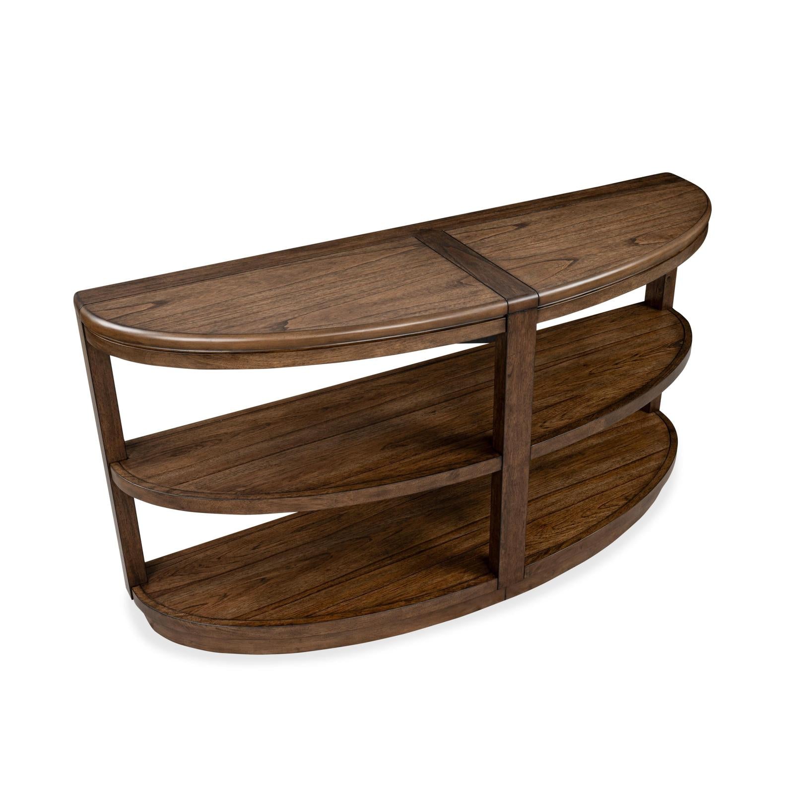 Magnussen Home Connolly Brown Demilune Sofa Table