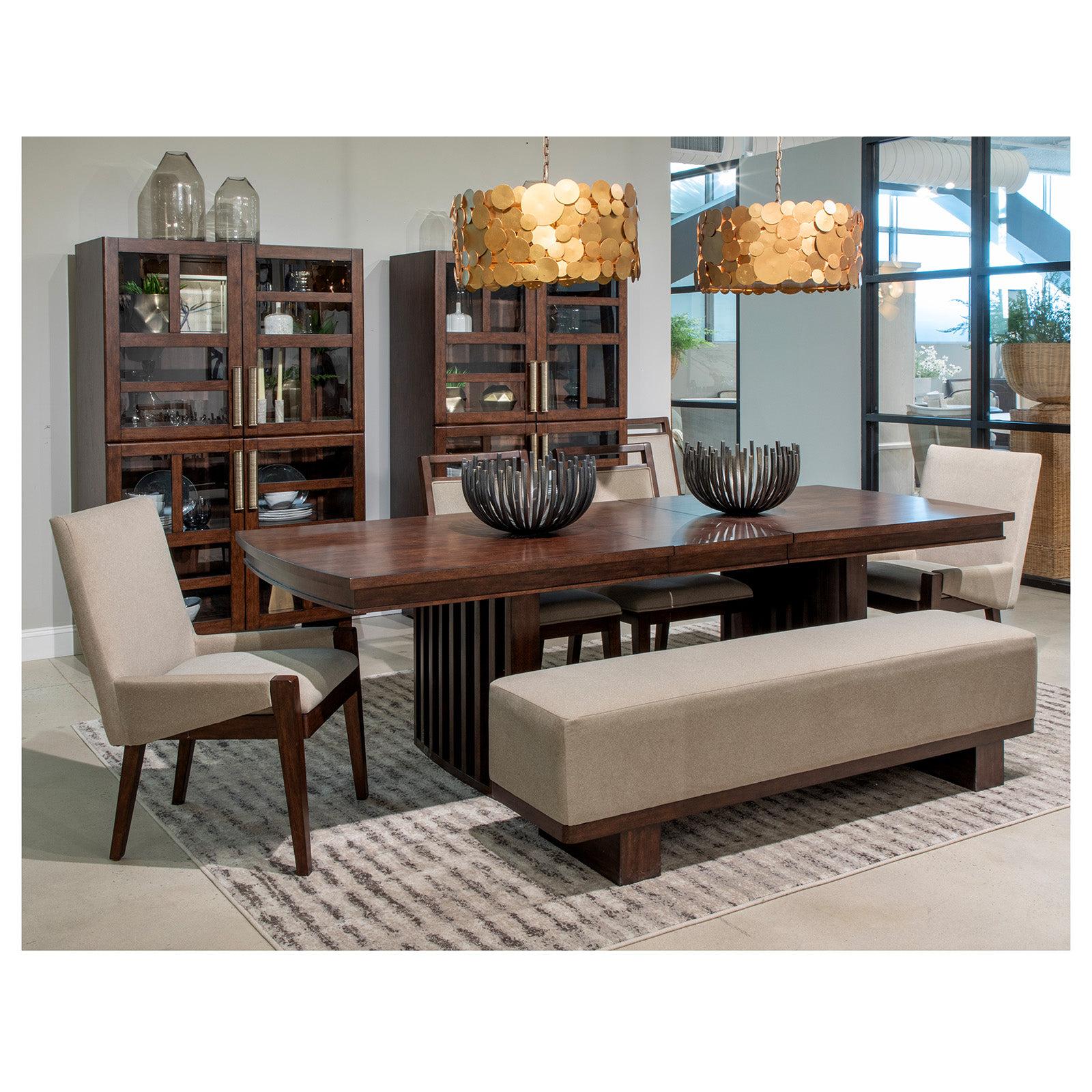 Magnussen Home Reena Rich Brown Extendable Trestle Dining Table