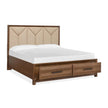 Magnussen Home Callisto Bourbon Brown Upholstered Panel Bed