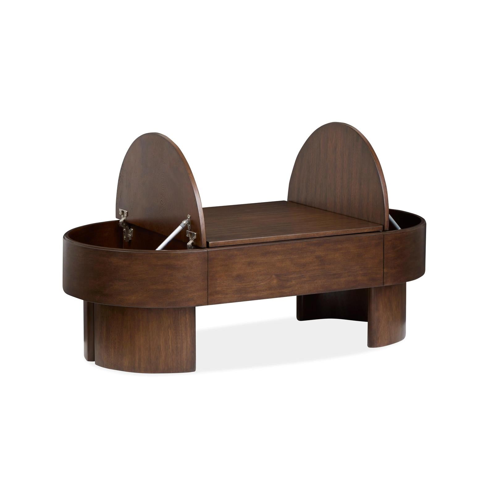 Magnussen Home Holloway Toasted Almond Oval Lift Top Cocktail Table