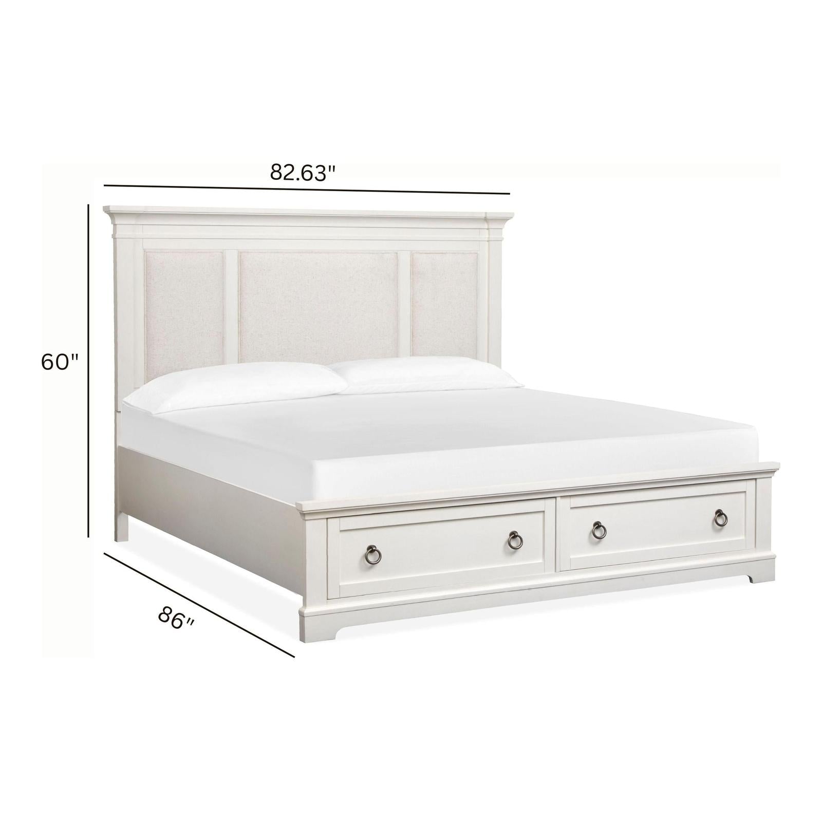 Magnussen Home Kingston Whisper White & Cerused Nutmeg Bed