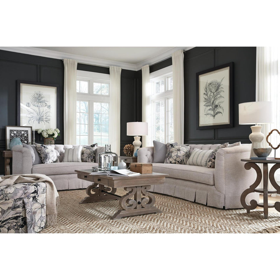 Magnussen Home Tinley Park Dove Tail Grey Round Accent End Table