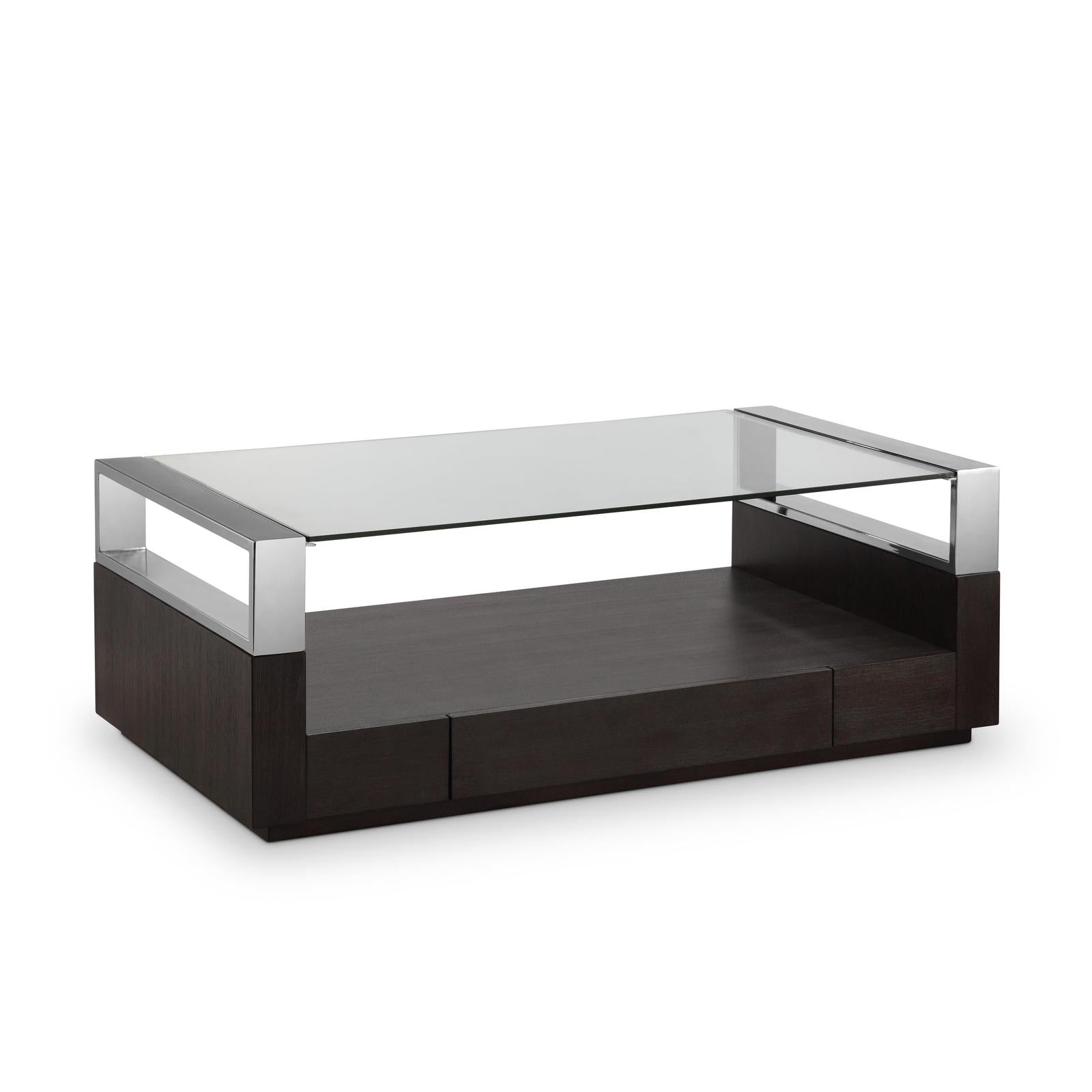 Magnussen Home Revere Graphite Rectangular Cocktail Table With Casters