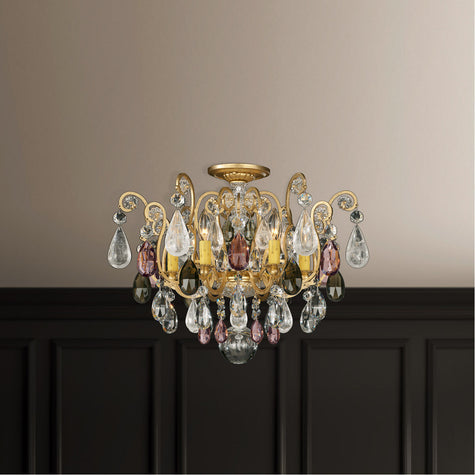 Schonbek Renaissance Rock Crystal 3584 Semi-Flush Mount