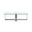 Magnussen Home Holden Aged Pewter & Chrome Pucks Rectangular Cocktail Table
