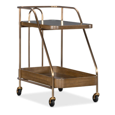 Hooker Furniture Commerce and Market Walnut Wine and Bar Cart