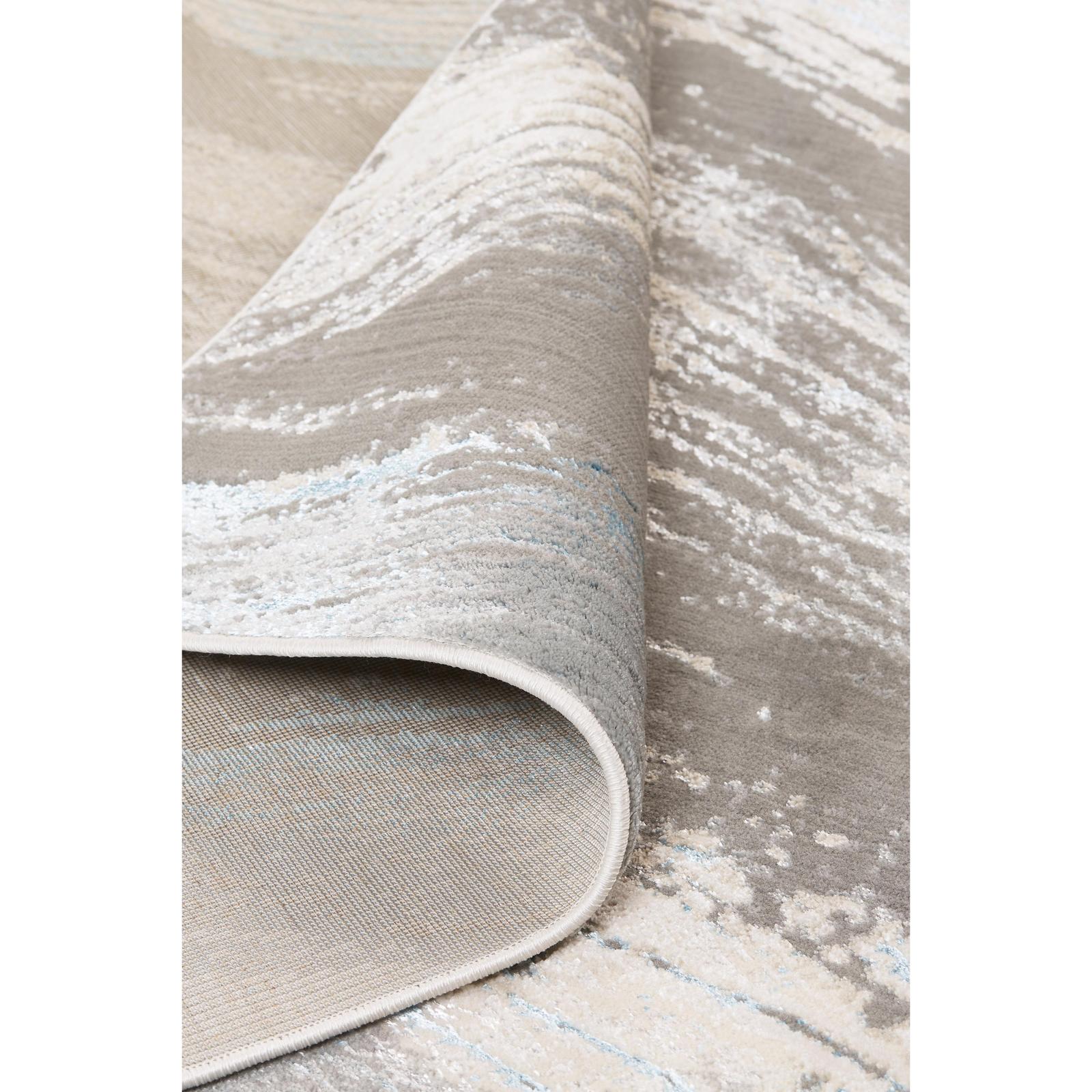 Feizy Azure 3524F Modern Abstract Rug in Gray/Ivory/Blue