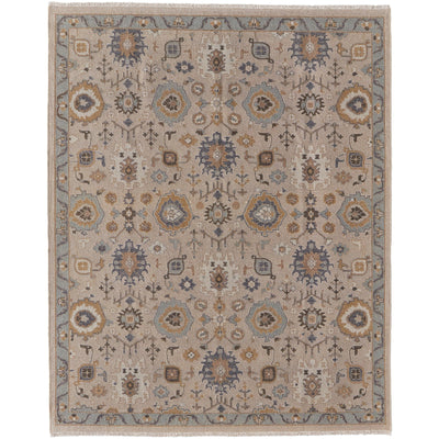 Feizy Corbitt 0613F Traditional Oriental in Tan/Blue/Gold