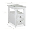 Magnussen Home Heron Cove Chalk White Chairside End Table