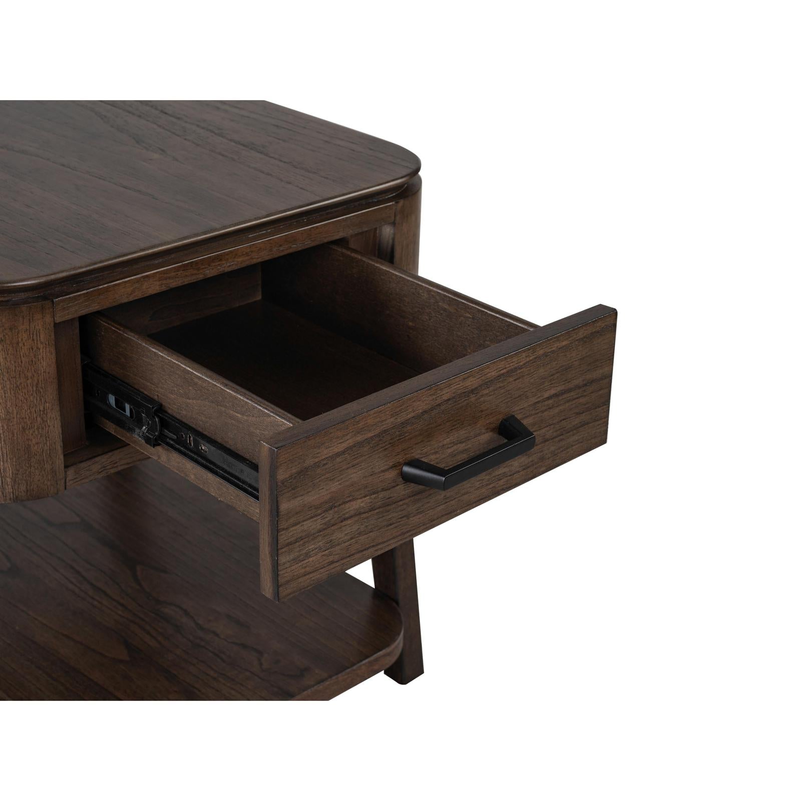 Magnussen Home Hallie Milk Chocolate & Dark Chocolate Rectangular End Table