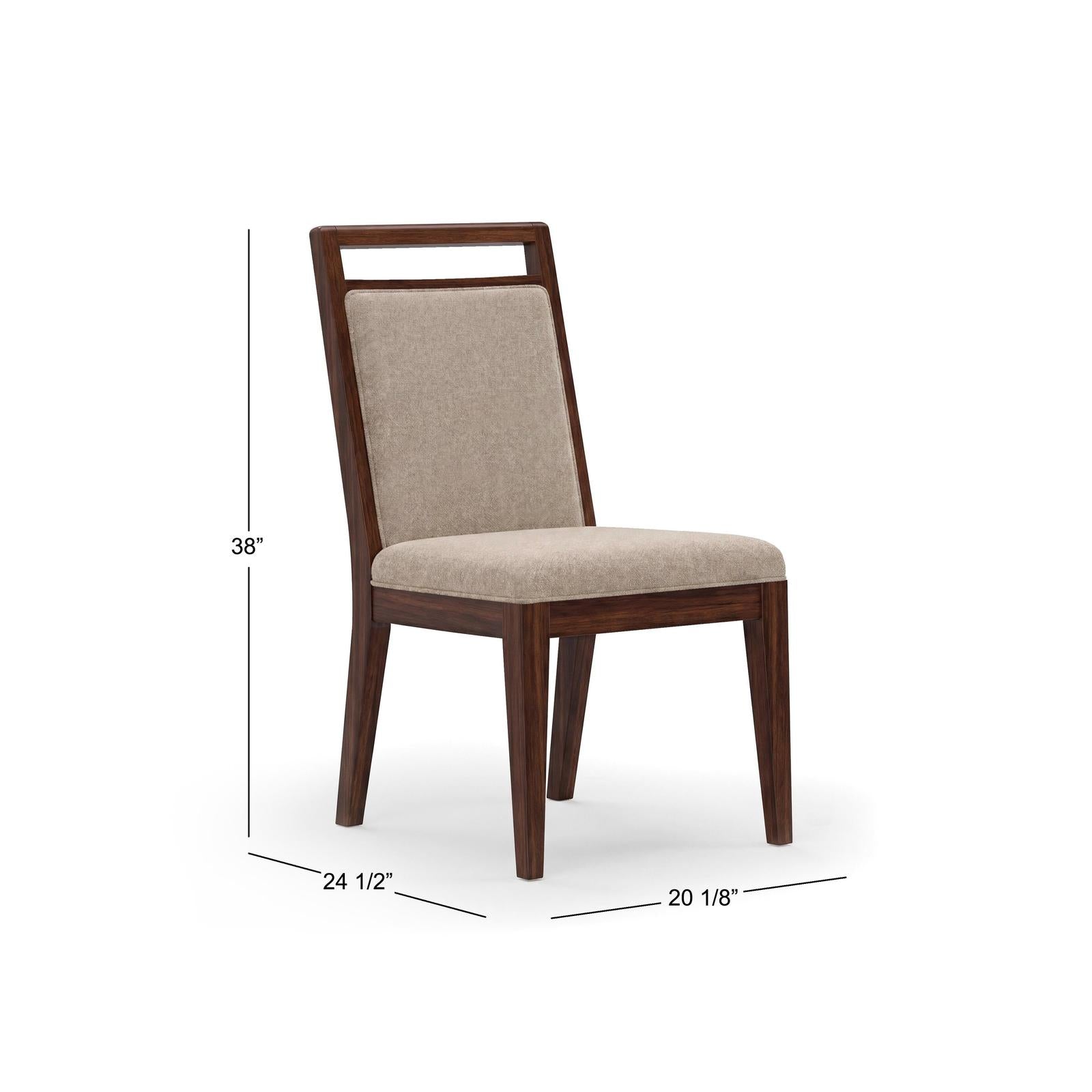 Magnussen Home Reena Rich Brown Upholstered Side Chair Two Pack