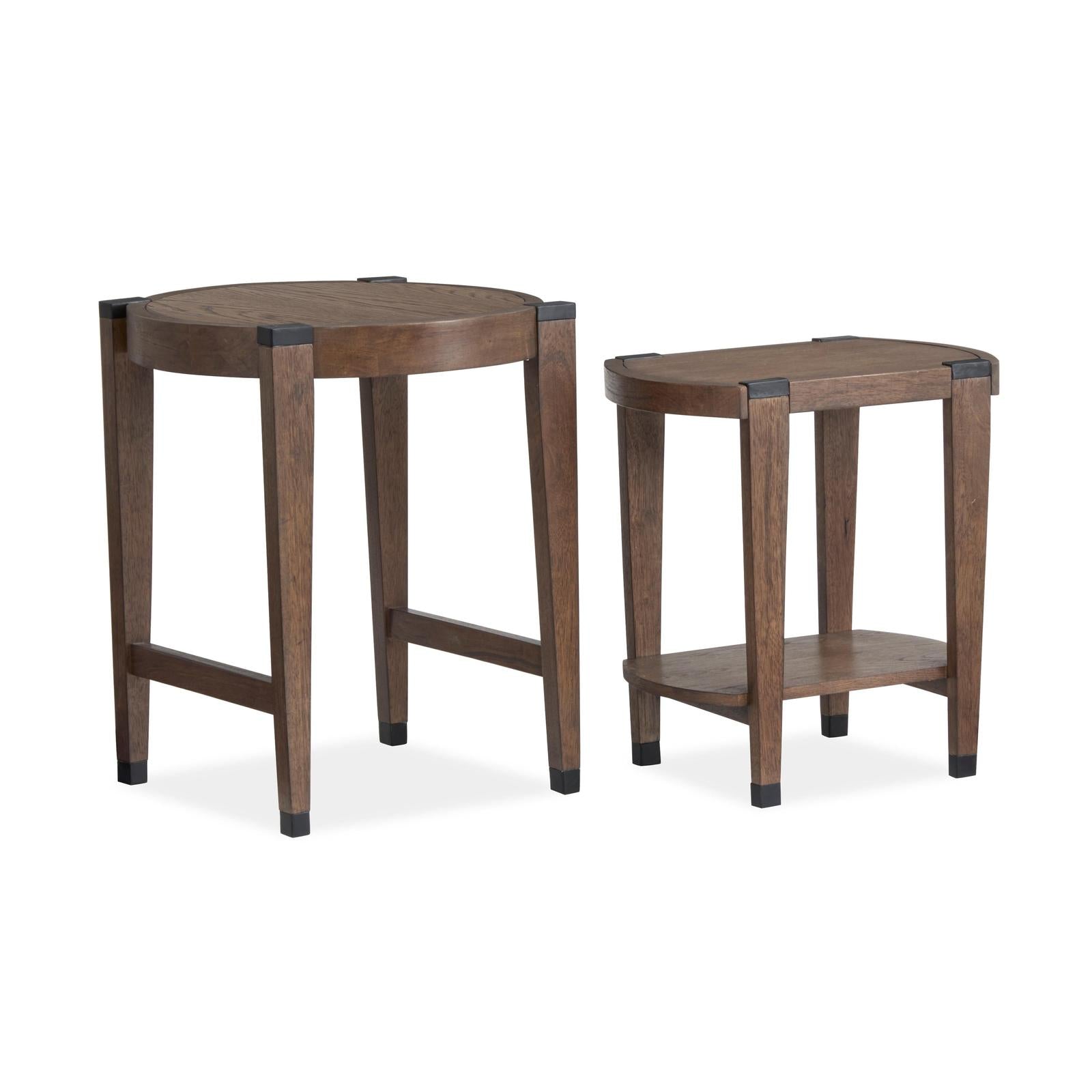 Magnussen Home Kaysen Wallaby And Matte Black End Table