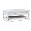 Magnussen Home Heron Cove Chalk White Rectangular Cocktail Table With Casters