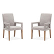 Magnussen Home Lindon Belgian Wheat Upholstered Arm Chair Set of 2