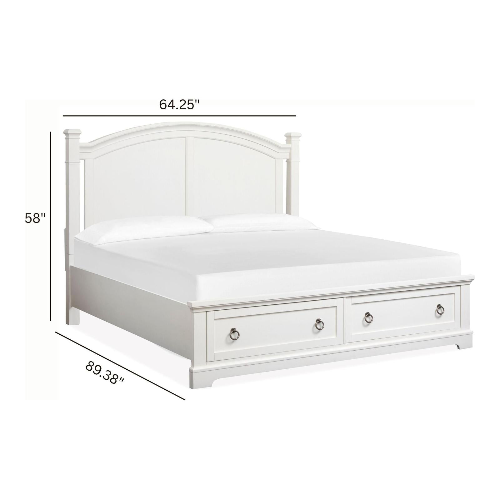 Magnussen Home Kingston Whisper White & Cerused Nutmeg Bed