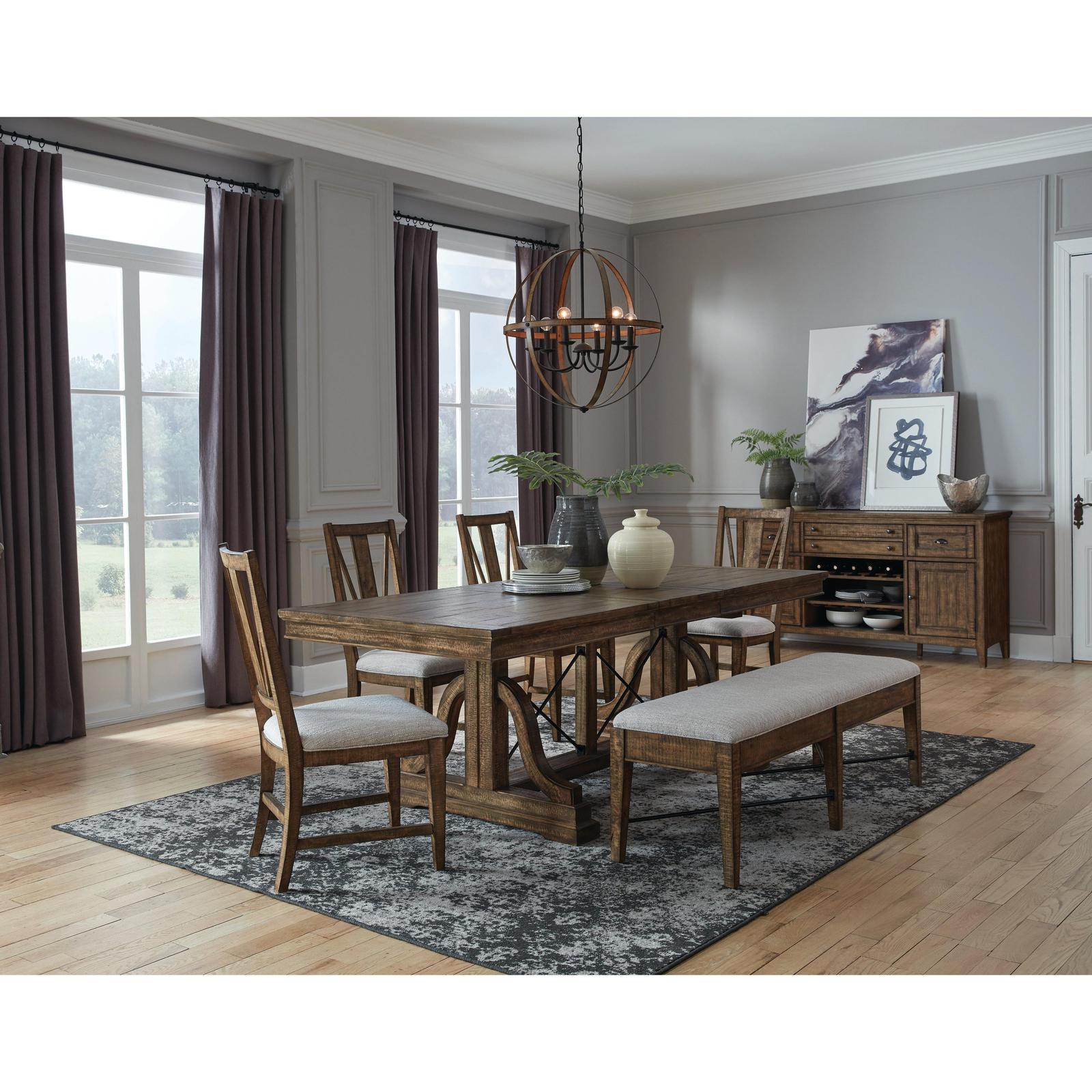 Magnussen Home Bay Creek Toasted Nutmeg Upholstered Bench