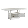 Magnussen Home Heron Cove Chalk White And Dovetail Grey Extendable Counter Height Dining Table