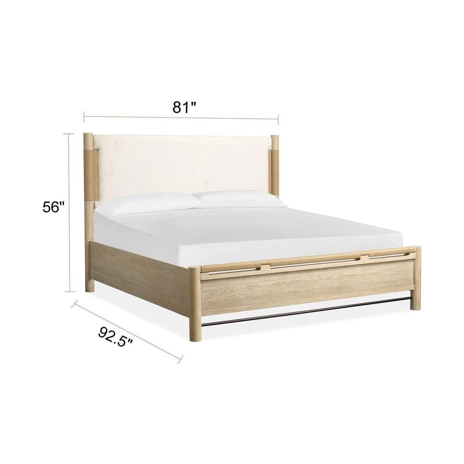 Salt Life Home Sunset Cove Sanibel Brown California King Panel Upholstered Bed