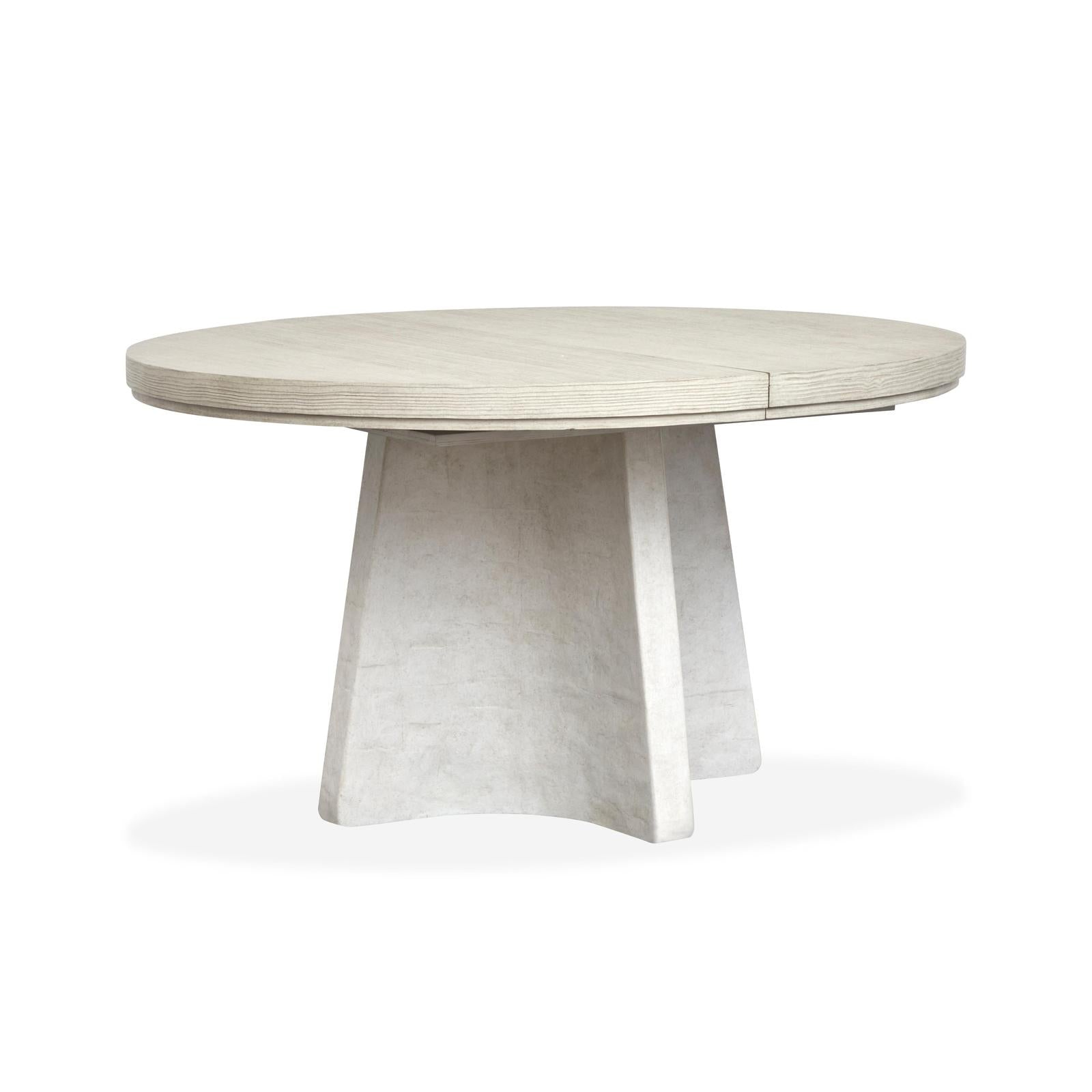 Magnussen Home Lorelei Misty Cloud Extendable Round Dining Table